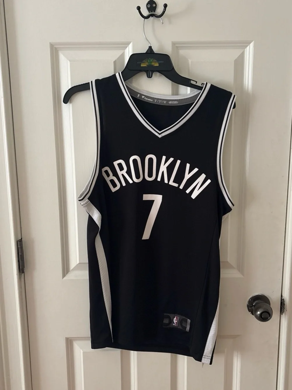 Fanatics Black and White V-Neck Athletic Jersey